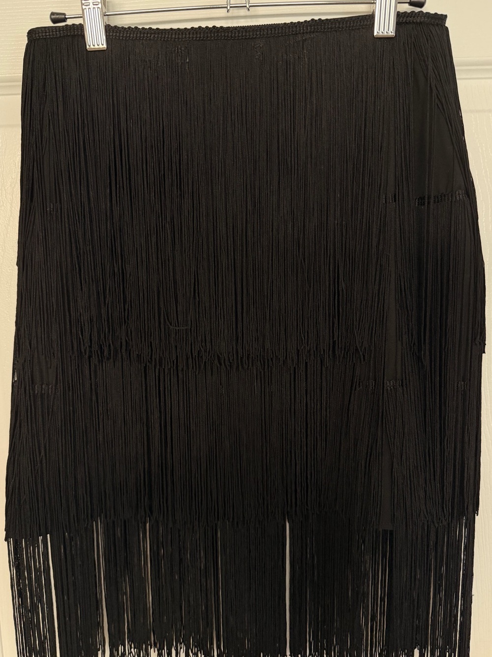 LPA Black Fringe Midi Skirt
